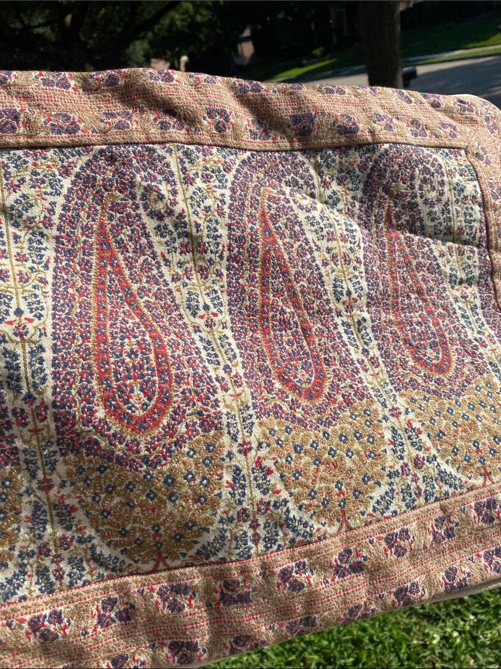 Pottery Barn Cotton Floral Paisley Pillow Cover 16” x 26”